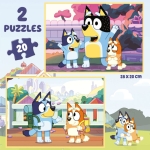 Детски пъзел в куфарче Educa - Bluey, 2 х 20 части