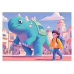 Детски пъзел 4 в 1 Educa - Приятелите на Дино