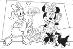 Двулицев пъзел Lisciani - Minnie Mouse & Daisy, 108 части