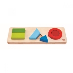 Дървен пъзел Hape - Геометрични форми, 7 части