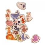 Игрален комплект Hape - Магнитни животни, 30 броя