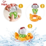 Играчка за баня Hape - Слонче с пояс, с променящ се цвят