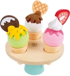 Игрален комплект Hape - Сервирай сладолед, 19 части