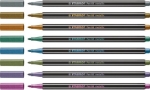 Флумастери Stabilo - Pen 68, Metallic, 8 цвята