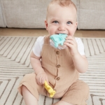 Силиконови бебешки гризалки Infantino - Слонче & Лъвче, 2 броя