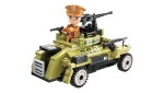 Конструктор Qman - Combat Zone, Военен автомобил с оръдие, 155 части