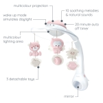 Музикална въртележка с проектор 3 в 1 Infantino - Екрю