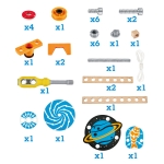 Дървен конструктор Hape - Научна лаборатория с магнити