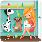 Пъзел 4 в 1 Eurekakids - Ветеринарен кабинет