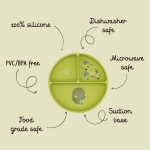 Силиконова чиния за хранене с вакуум - Sassi, Октопод