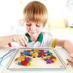 Творчески комплект Hape - Дървена мозайка, Трицераптор