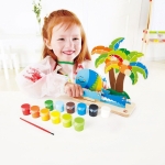 Творчески комплект Hape - Тропически остров, Оцвети и играй