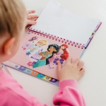 Творчески комплект 2 в 1 Totum - Disney Princess, Книжка за оцветяване и стикери 