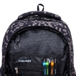 Ученическа раница Head - Сиви блокчета, 3 ципа