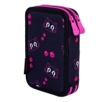 Ученически несесер Astra - Котешки очи, 2 ципа