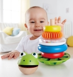 Дървена играчка за подреждане Hape - Жабка