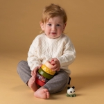 Бебешка играчка Taf Toys - Кула с рингове, Панда