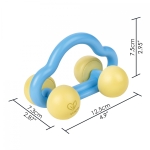 Бебешка дрънкалка и гризалка 2 в 1 Hape - Кола