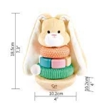 Бебешка играчка Hape - Зайче, за нанизване