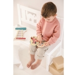 Бебешка книжка Hape - Бела, с текстури