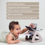 Образователна играчка Taf Toys - Черно-бяла въртяща се бебешка книжка