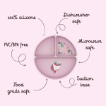 Силиконова чиния за хранене с вакуум - Sassi, Октопод