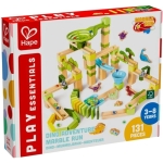 Дървен игрален комплект Hape - Домино, Дино приключение, 131 части