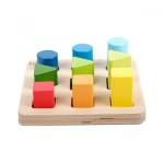 Дървен комплект Hape - Геометрични фигурки