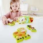 Дървен пъзел Hape - Числа и селскостопански животни