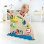 Дървена играчка Hape - Ролер с цветни топки