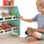 Детски игрален комплект Hape - Щанд с фермерски продукти