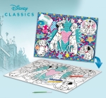 Двулицев пъзел за оцветяване Lisciani - 101 Далматинци, 24 части