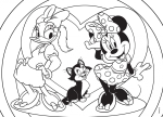 Двулицев пъзел за оцветяване Lisciani - Minnie Mouse, 24 части