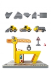 Игрален комплект Hape - Железопътна товарна рампа