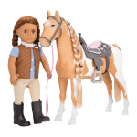 Комплект за кукли Battat - Our Generation, Конче Паломино с аксесоари