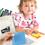 Образователен пъзел Headu - Montessori, Докосни и опознай животните