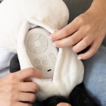 Плюшена играчка Tiny Love - Панда, Black & White, с бял шум и мека светлина