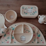 Силиконова купичка за хранене с вакуум Sassi - Динозавър