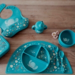 Силиконова купичка за хранене с вакуум Sassi - Динозавър