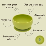 Силиконова купичка за хранене с вакуум Sassi - Динозавър