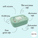 Силиконова кутия за храна Sassi - Ленивец