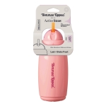 Неразливаща се термочаша със сламка Tommee Tippee - Active Straw, 266 ml, 12  m+, Розова