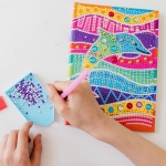 Творчески комплект Totum - Тетрадка с диаманти, Делфин