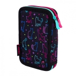 Ученически несесер Head - Котки в тъмното, 2 ципа