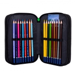 Ученически несесер с пособия Astra - Футболна топка, Неон, 3 ципа