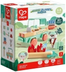 Дървен игрален комплект Hape - Слънчево офроуд приключение, 11 части