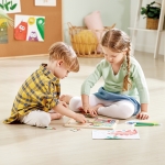 Дървен пъзел Hape - Динозаври, 24 части
