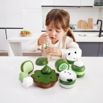 Детски дървен комплект Hape - Зелен чай, 8 части