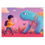 Детски пъзел 4 в 1 Educa - Приятелите на Дино