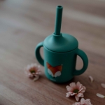 Силиконова чаша със сламка Sassi - Лисица